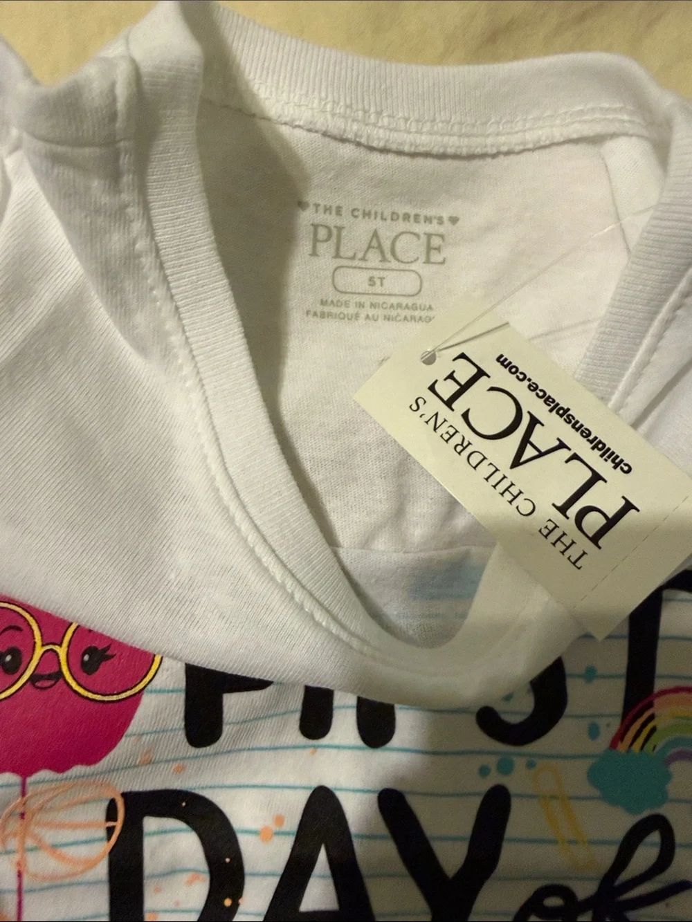 The Children's Place White 'First Day of Pre-K' Colorful Graphic Tee